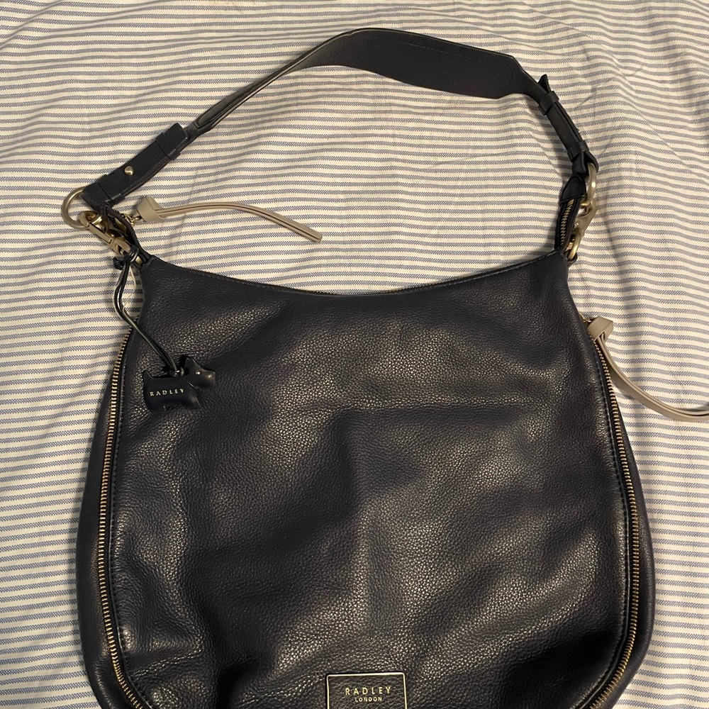 Radley London Navy Pebble Leather Shoulder Bag